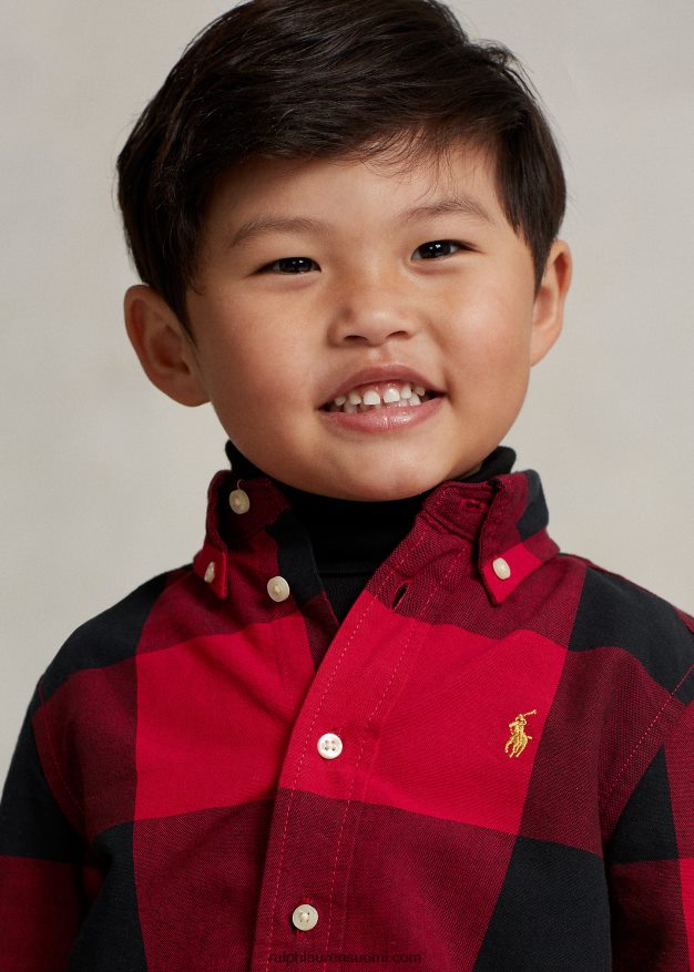 Ralph Lauren lapset kuun uudenvuoden puuvillainen oxford-paita 0Z24ZR6440 punamusta