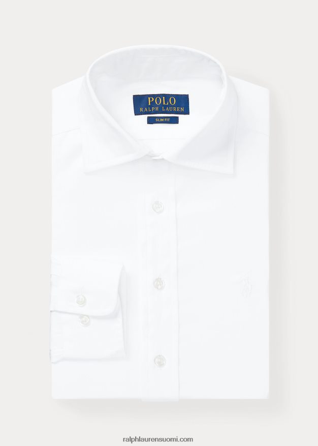 Ralph Lauren lapset ohut puuvillainen mekkopaita 0Z24ZR6264 valkoinen