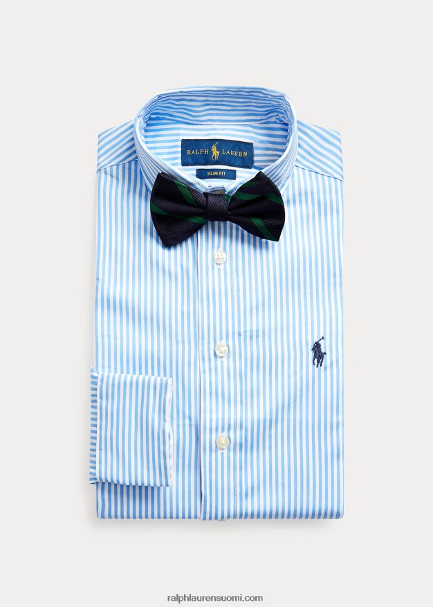 Ralph Lauren lapset ohut raidallinen puuvillainen mekkopaita 0Z24ZR5788 sininen multi