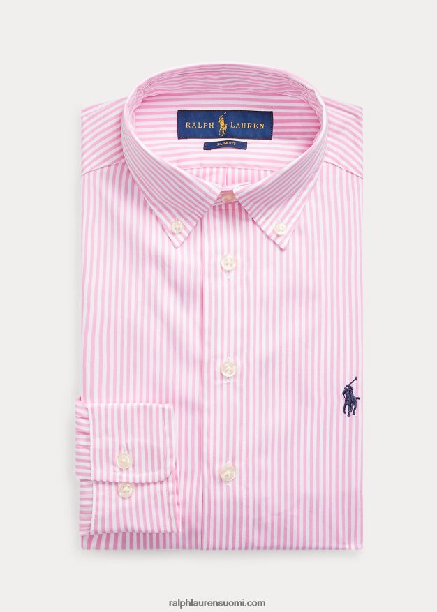 Ralph Lauren lapset ohut raidallinen puuvillainen mekkopaita 0Z24ZR9857 pinkki multi