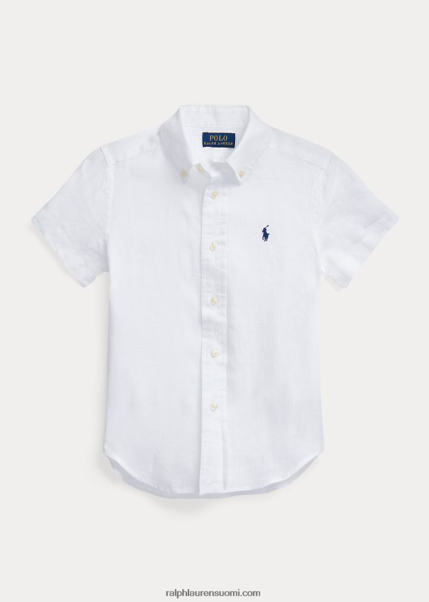 Ralph Lauren lapset pellava lyhythihainen paita 0Z24ZR6453 newportin laivasto