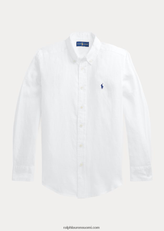 Ralph Lauren lapset pellava paita 0Z24ZR5640 valkoinen