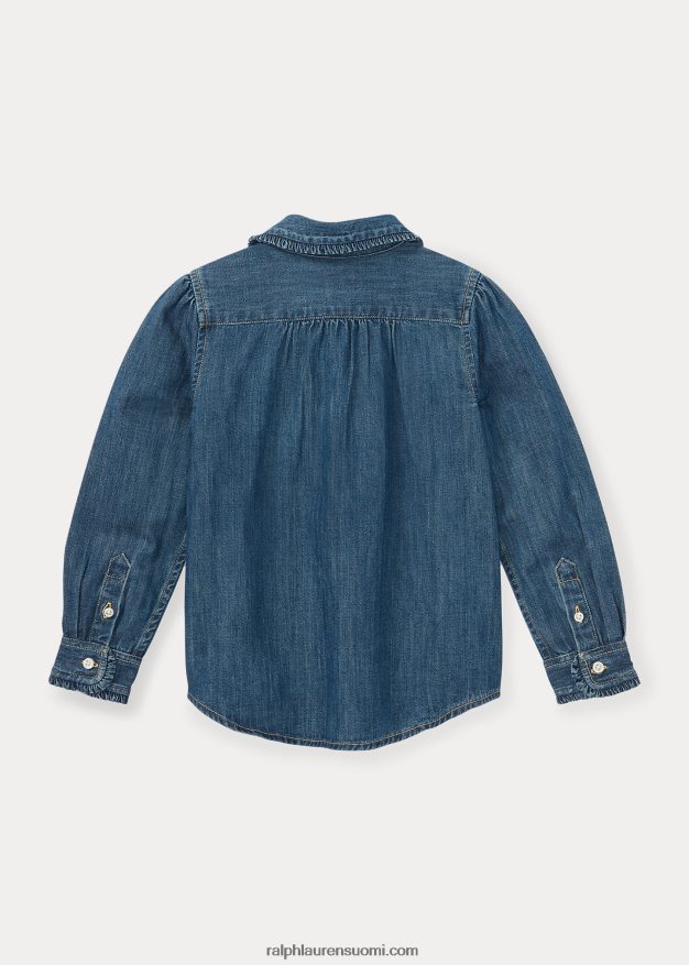 Ralph Lauren lapset puuvillainen denim paita 0Z24ZR6931 indigo