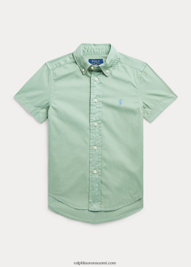 Ralph Lauren lapset puuvillatvilli lyhythihainen paita 0Z24ZR5745 haalistunut minttu