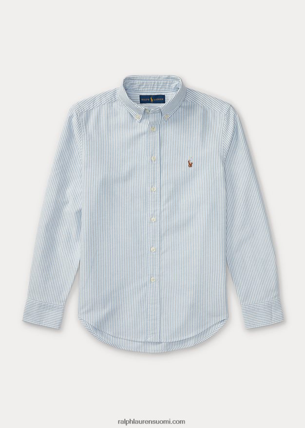 Ralph Lauren lapset raidallinen oxford-puuvillapaita 0Z24ZR6311 vaaleansininen raita
