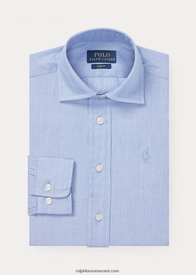 Ralph Lauren lapset regent slim fit puuvillainen mekkopaita 0Z24ZR5829 sininen