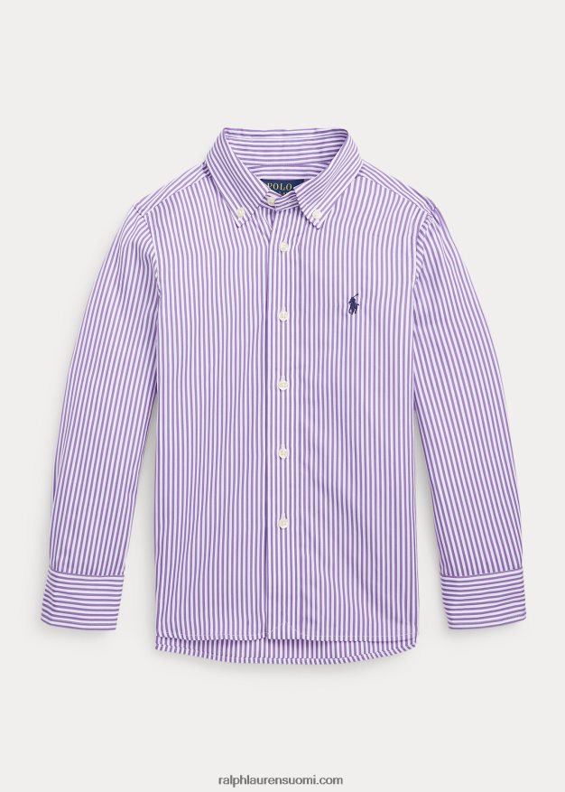 Ralph Lauren lapset regent slim fit puuvillainen mekkopaita 0Z24ZR5865 violetti multi