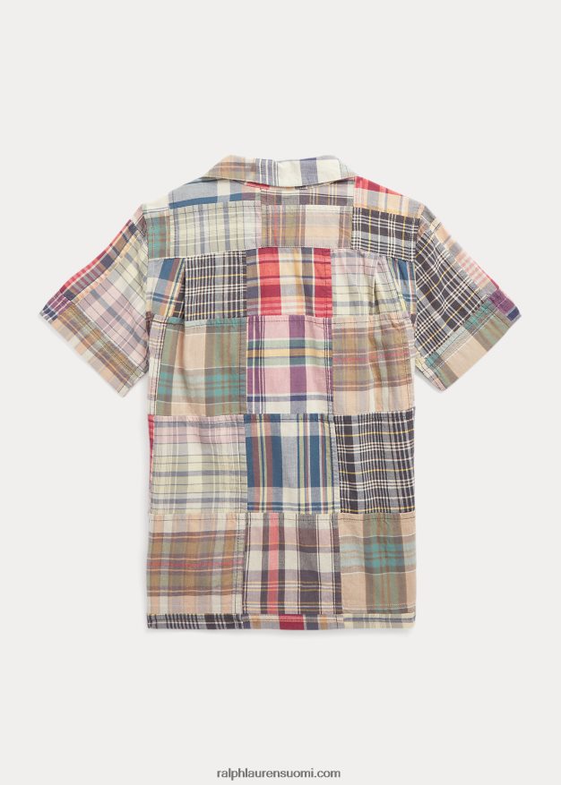 Ralph Lauren lapset tilkkupuuvillainen madras-leiripaita 0Z24ZR9760 tilkkutäkki