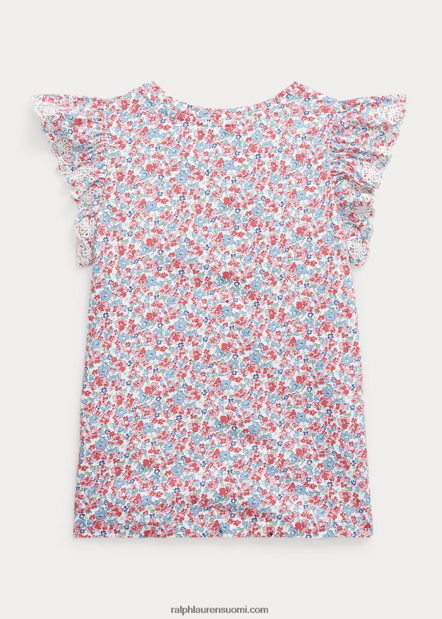 Ralph Lauren lapset kukkasilmukkainen puuvillajerseytoppi 0Z24ZR7152 kukkainen tyler