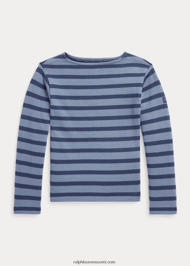 Ralph Lauren lapset raidallinen puuvillajersey-toppi 0Z24ZR7457 rustiikki laivasto multi