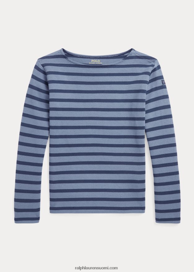 Ralph Lauren lapset raidallinen puuvillajersey-toppi 0Z24ZR7592 rustiikki laivasto multi