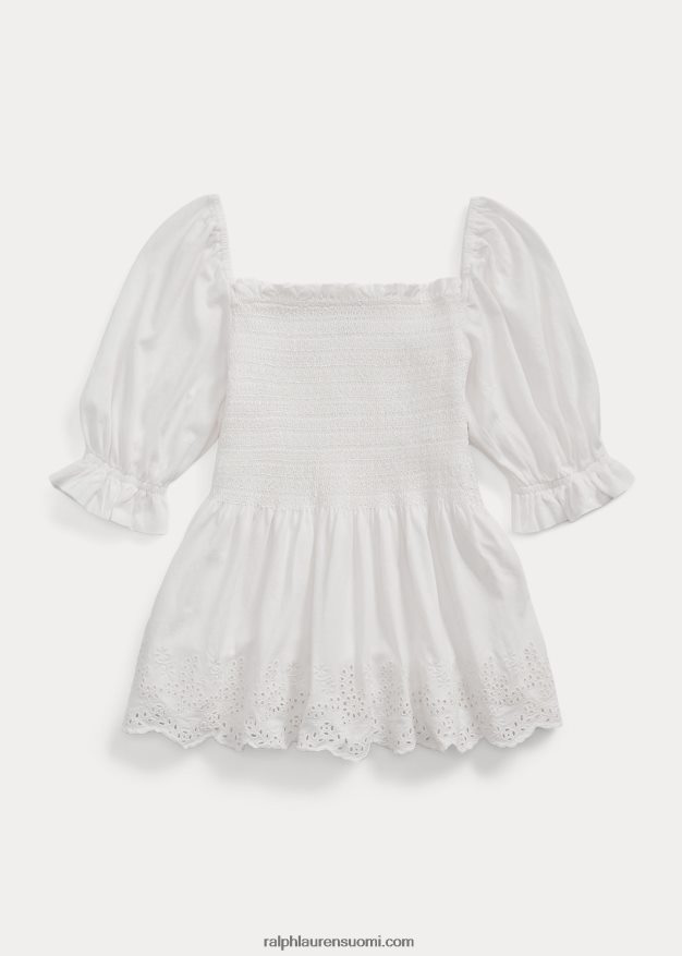 Ralph Lauren lapset smokkipuuvillainen trikoopaita 0Z24ZR7069 kannenpesuaine valkoinen