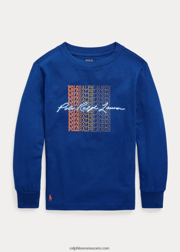 Ralph Lauren lapset logo jersey pitkähihainen t-paita 0Z24ZR6461 safiirin tähti