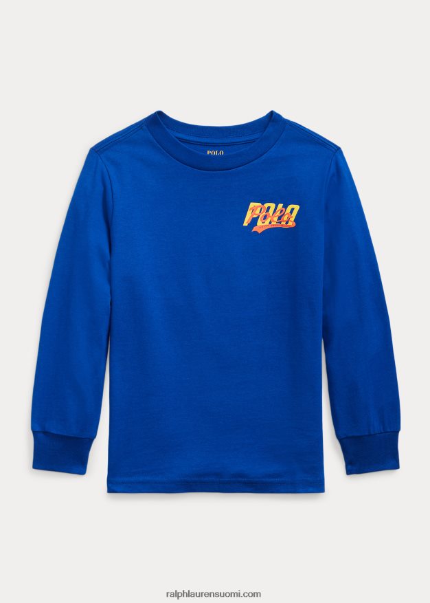Ralph Lauren lapset logo jersey pitkähihainen t-paita 0Z24ZR6528 safiiri tähti