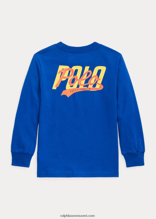 Ralph Lauren lapset logo jersey pitkähihainen t-paita 0Z24ZR6528 safiiri tähti