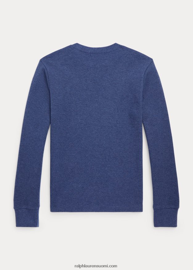 Ralph Lauren lapset logolla neulottu pitkähihainen t-paita 0Z24ZR6667 maalaismainen laivastonsininen kanerva