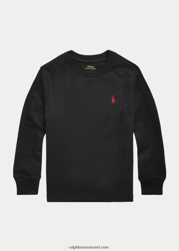 Ralph Lauren lapset puuvillajersey pitkähihainen t-paita 0Z24ZR5906 rl musta