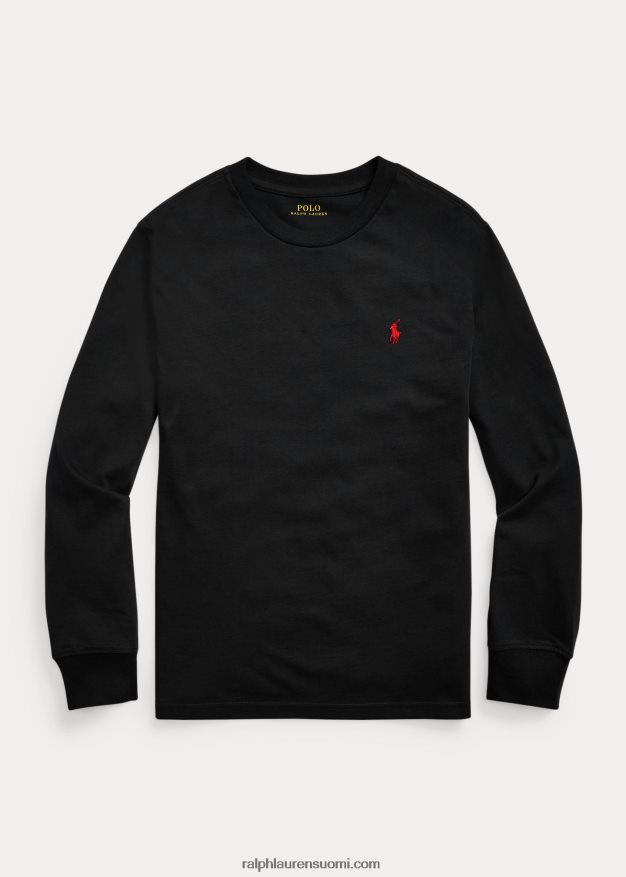 Ralph Lauren lapset puuvillajersey pitkähihainen t-paita 0Z24ZR6285 rl musta