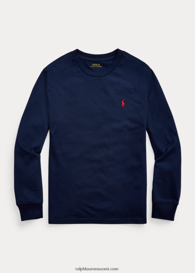 Ralph Lauren lapset puuvillajersey pitkähihainen t-paita 0Z24ZR6286 risteilylaivasto