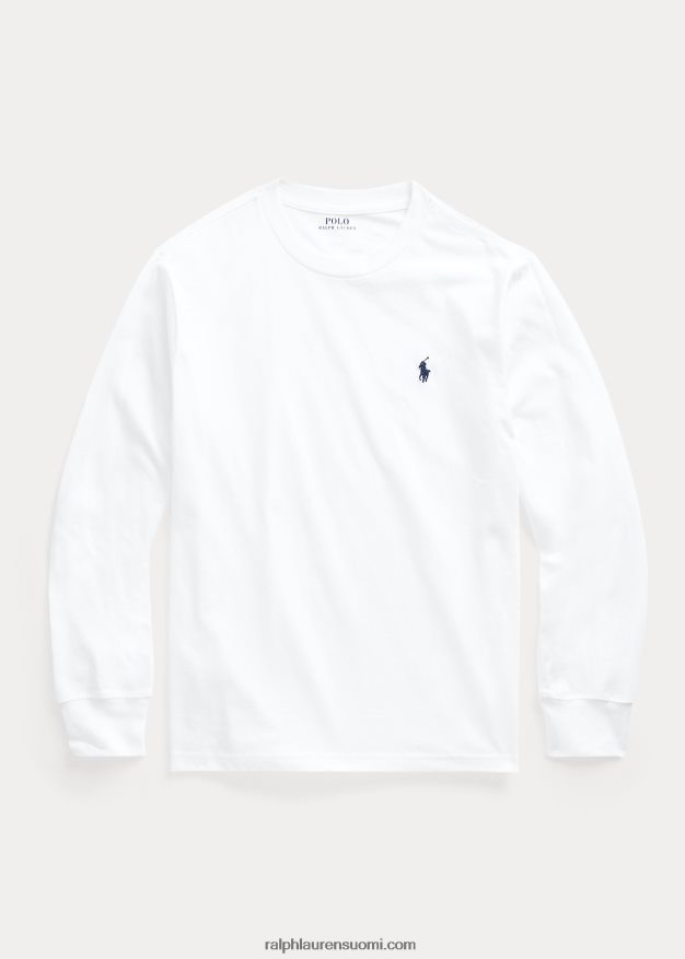 Ralph Lauren lapset puuvillajersey pitkähihainen t-paita 0Z24ZR6288 valkoinen