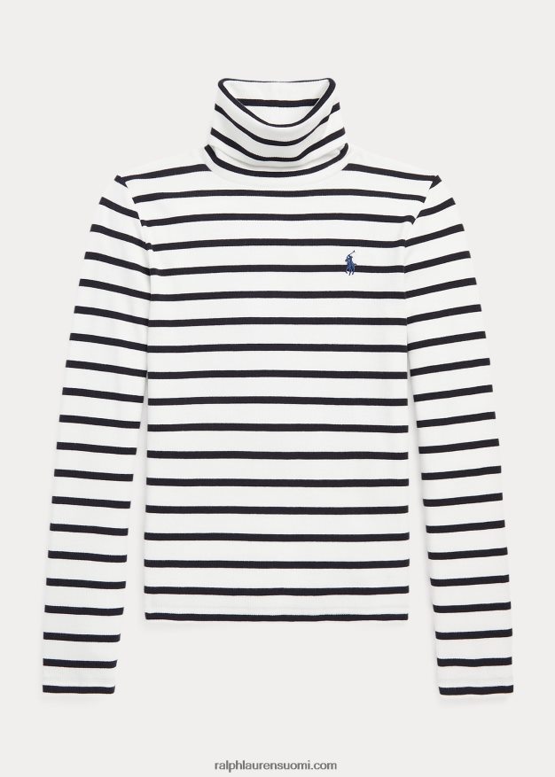 Ralph Lauren lapset raidallinen puuvillasekoitettu villapaita 0Z24ZR7587 kannenpesuaine valkoinen multi