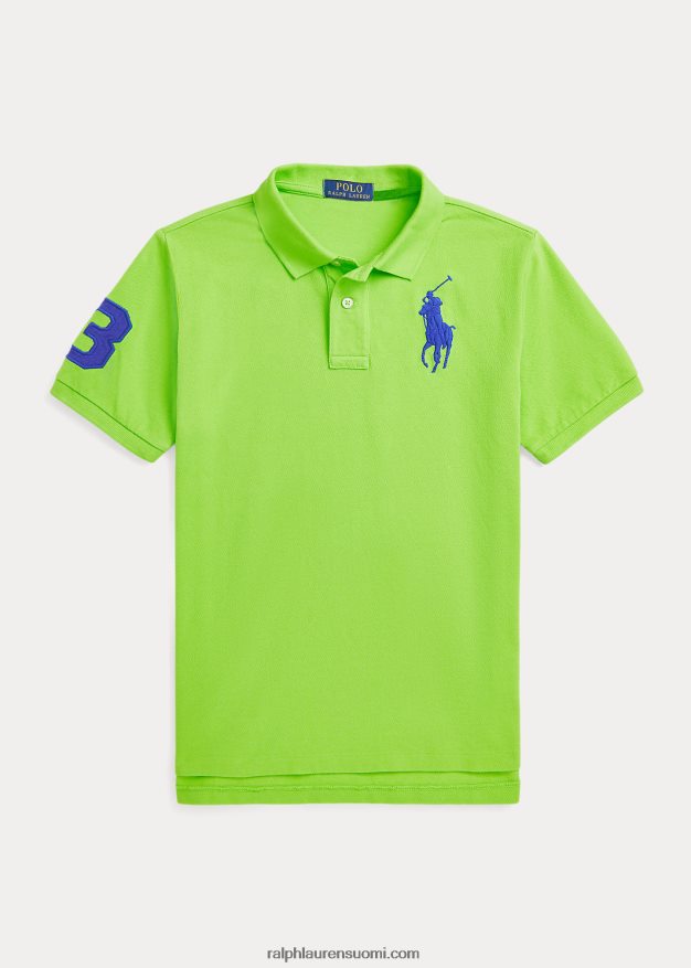 Ralph Lauren lapset Classic fit iso poniverkkopaita 0Z24ZR6627 galaksin vihreä