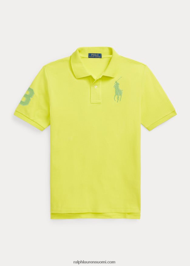Ralph Lauren lapset Classic fit iso poniverkkopaita 0Z24ZR6628 laser keltainen
