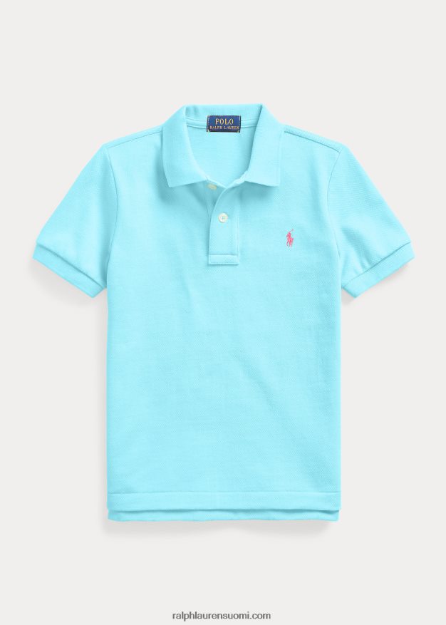 Ralph Lauren lapset ikoninen mesh-poolopaita 0Z24ZR5679 turkoosi nova