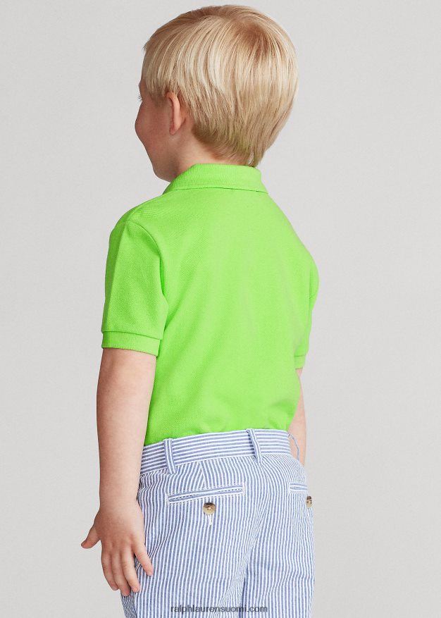 Ralph Lauren lapset ikoninen mesh-poolopaita 0Z24ZR5681 kiivi lime