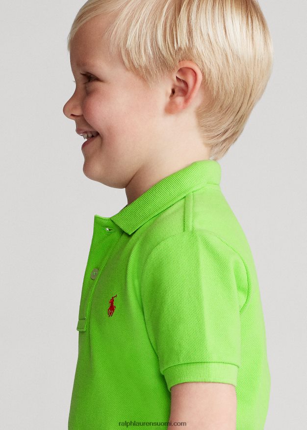 Ralph Lauren lapset ikoninen mesh-poolopaita 0Z24ZR5681 kiivi lime