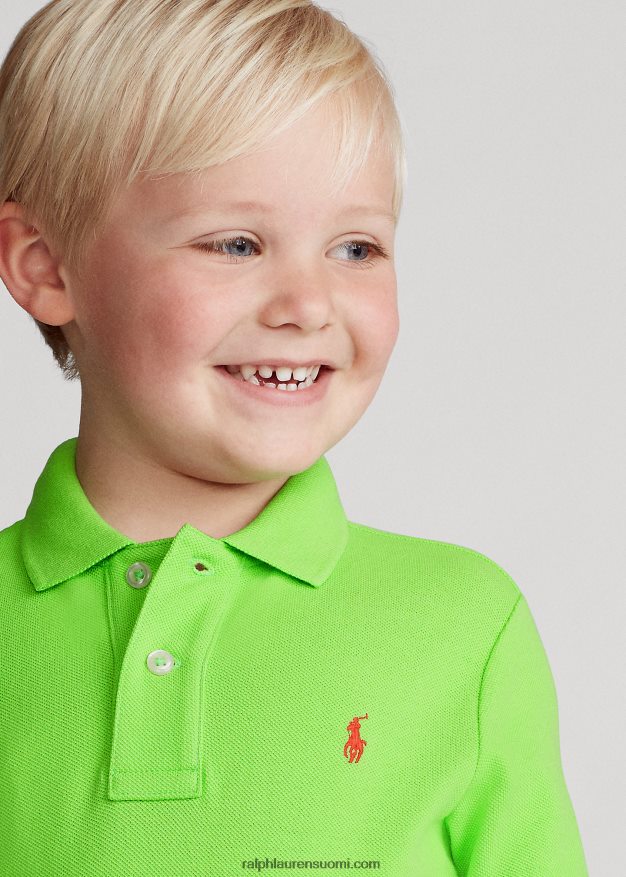Ralph Lauren lapset ikoninen mesh-poolopaita 0Z24ZR5681 kiivi lime