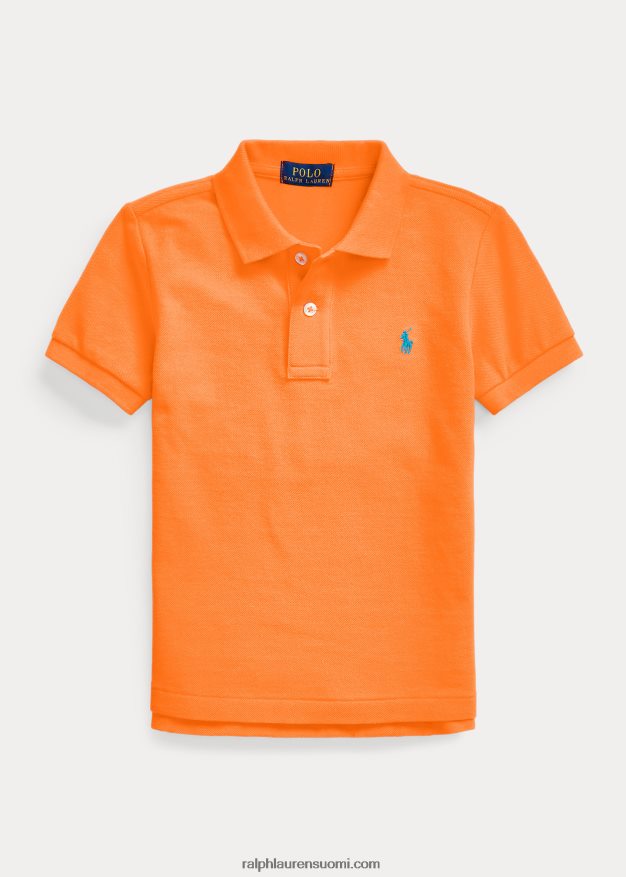 Ralph Lauren lapset ikoninen mesh-poolopaita 0Z24ZR5698 lomakeskuksen oranssi