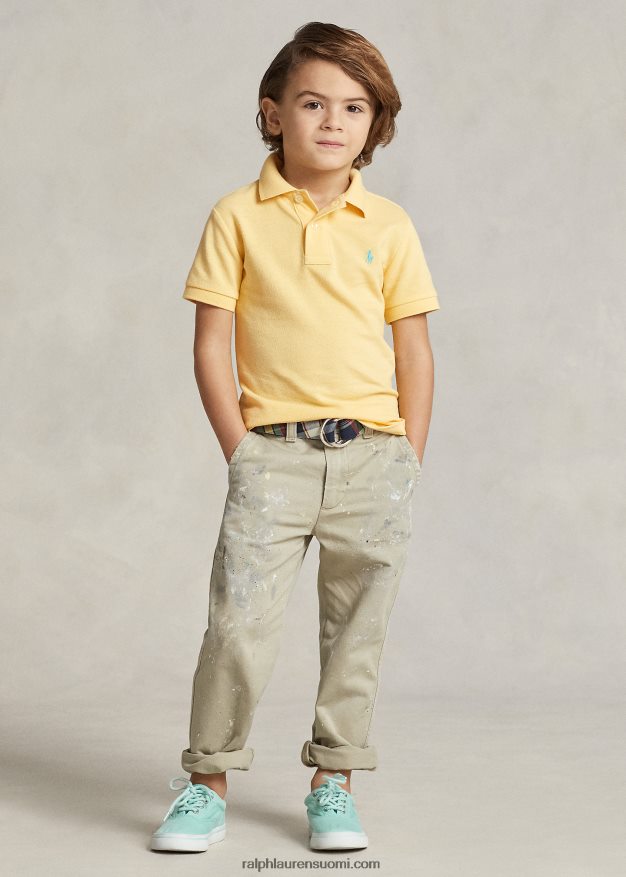 Ralph Lauren lapset ikoninen mesh-poolopaita 0Z24ZR5699 maissin keltainen
