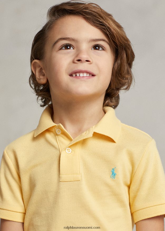 Ralph Lauren lapset ikoninen mesh-poolopaita 0Z24ZR5699 maissin keltainen