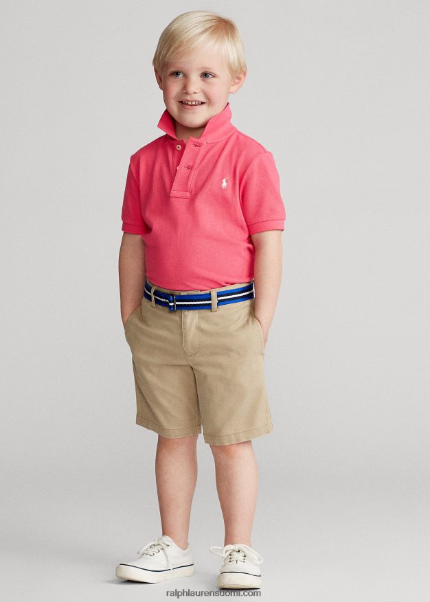 Ralph Lauren lapset ikoninen mesh-poolopaita 0Z24ZR5702 kuuma pinkki