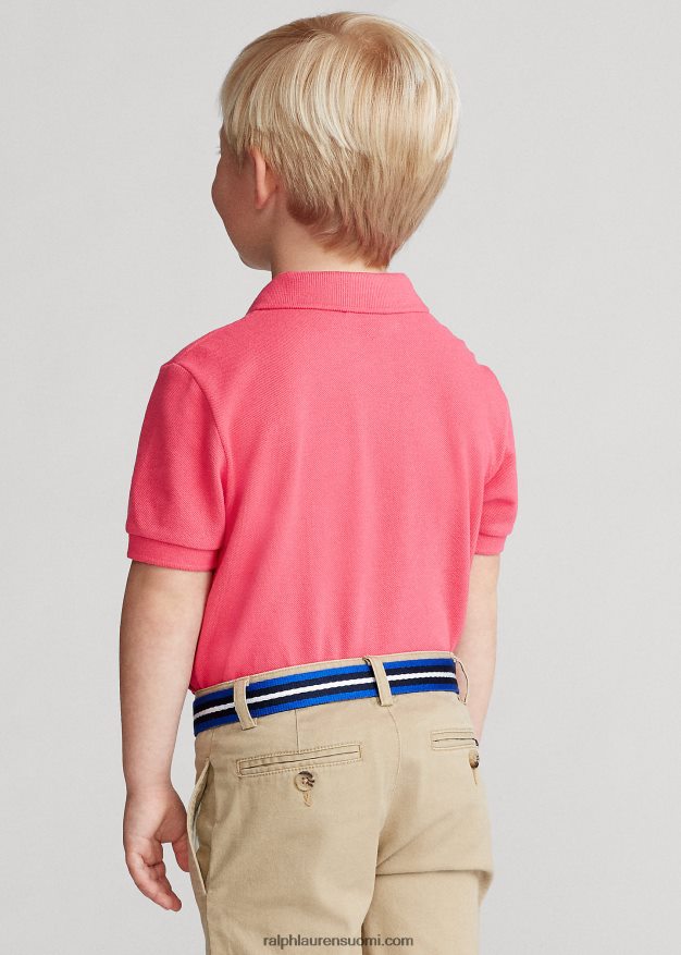 Ralph Lauren lapset ikoninen mesh-poolopaita 0Z24ZR5702 kuuma pinkki