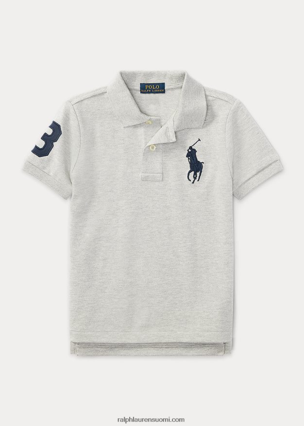 Ralph Lauren lapset iso poni puuvillaverkkopaita 0Z24ZR5711 ja kanervan päällä