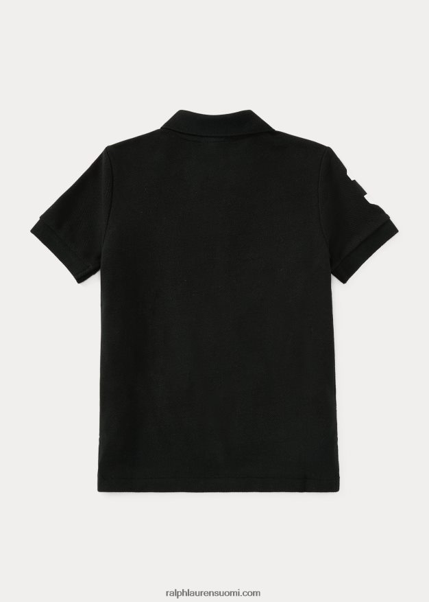 Ralph Lauren lapset iso poni puuvillaverkkopaita 0Z24ZR5713 musta valkoinen