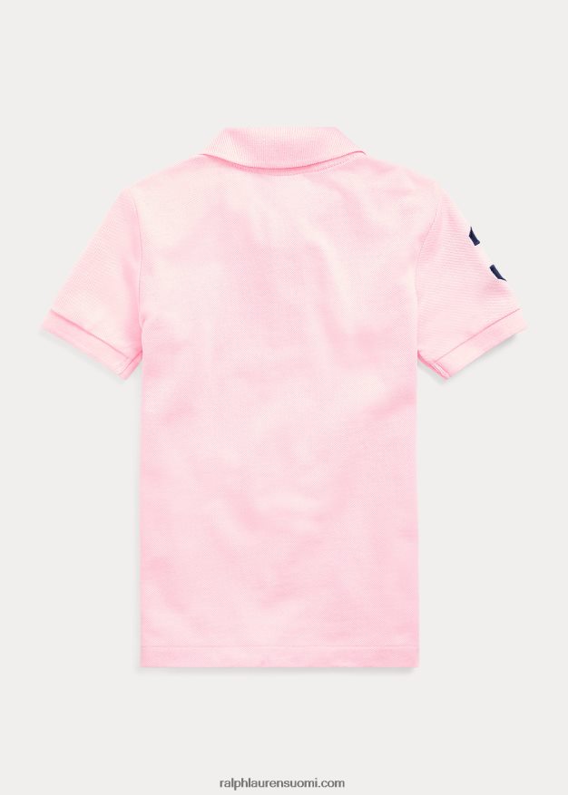Ralph Lauren lapset iso poni puuvillaverkkopaita 0Z24ZR5714 karmelin pinkki