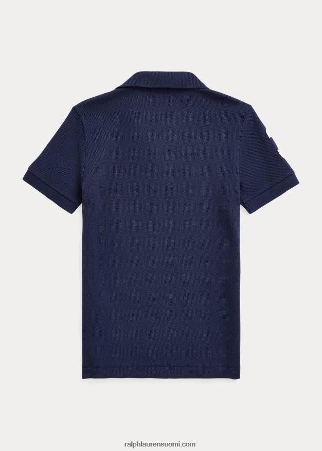 Ralph Lauren lapset iso poni puuvillaverkkopaita 0Z24ZR5715 hienostunut laivasto