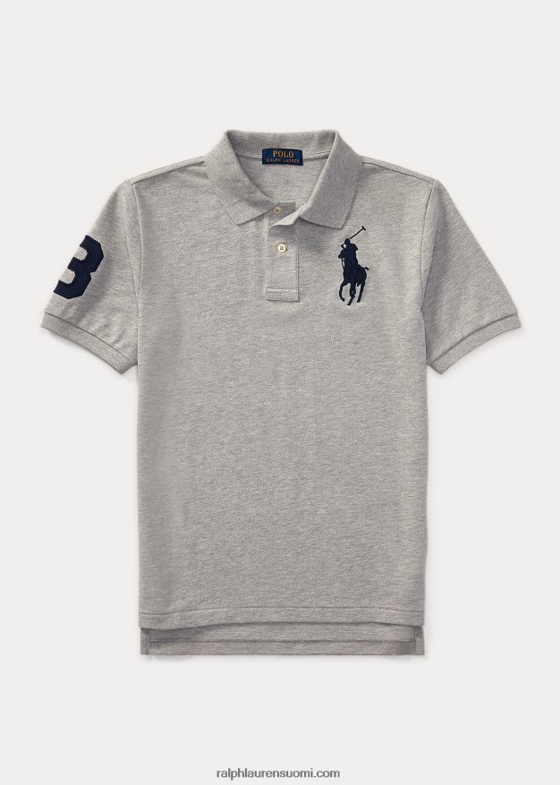 Ralph Lauren lapset iso poni puuvillaverkkopaita 0Z24ZR6061 ja kanervan päällä