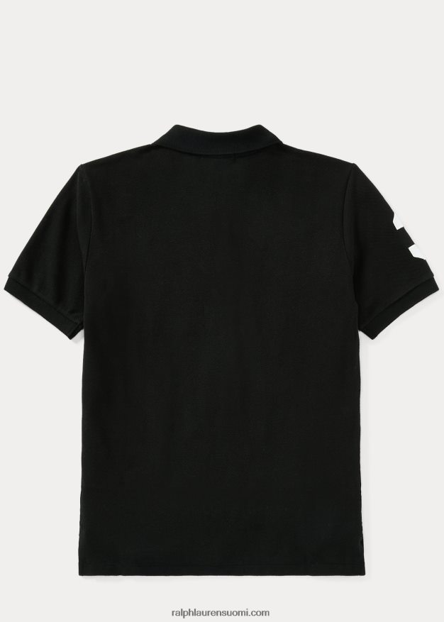 Ralph Lauren lapset iso poni puuvillaverkkopaita 0Z24ZR6063 musta valkoinen