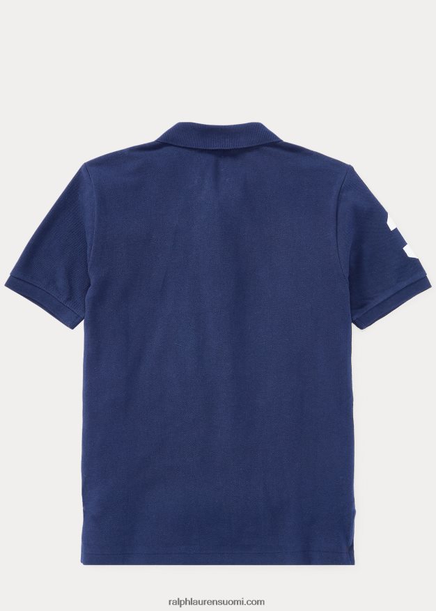 Ralph Lauren lapset iso poni puuvillaverkkopaita 0Z24ZR6065 hienostunut laivasto