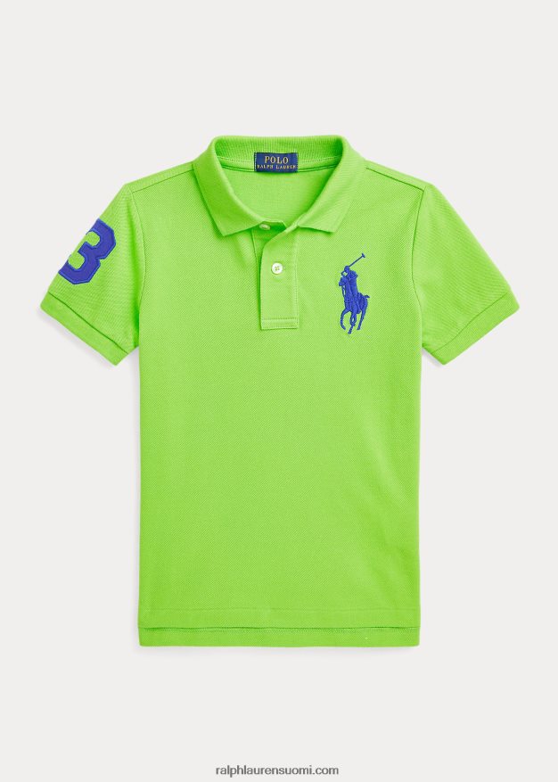 Ralph Lauren lapset iso poni puuvillaverkkopaita 0Z24ZR6487 galaksin vihreä