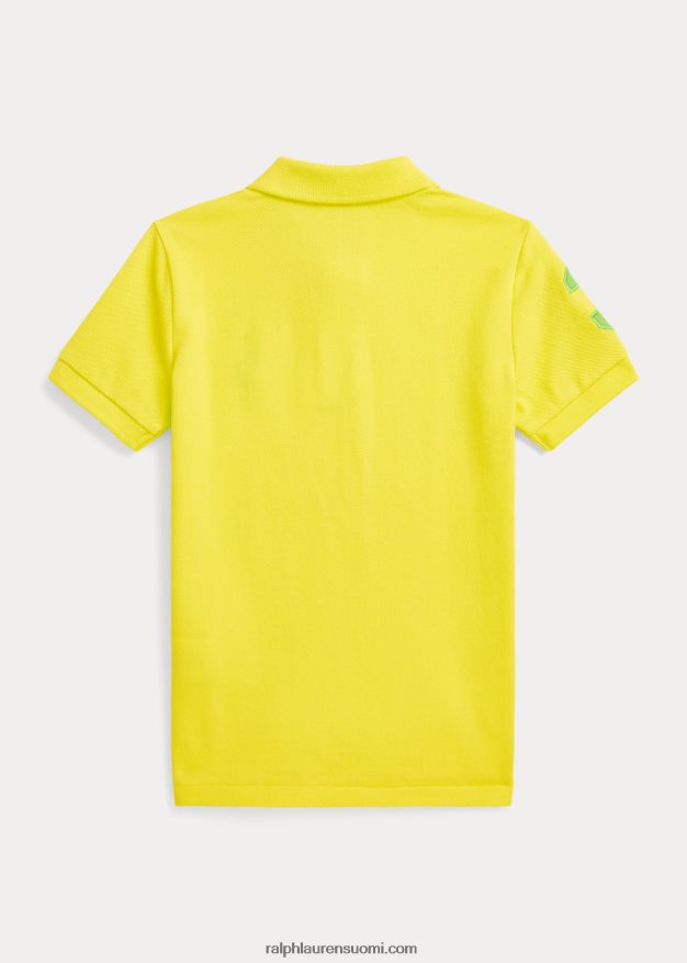 Ralph Lauren lapset iso poni puuvillaverkkopaita 0Z24ZR6489 laser keltainen