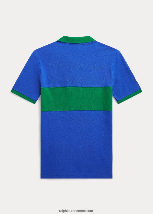 Ralph Lauren lapset iso poni puuvillaverkkopaita 0Z24ZR6602 safiiritähti/vihreä