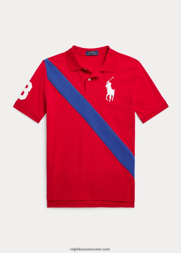 Ralph Lauren lapset iso poni puuvillaverkkopaita 0Z24ZR9864 rl 2000 punainen/safiiritähti
