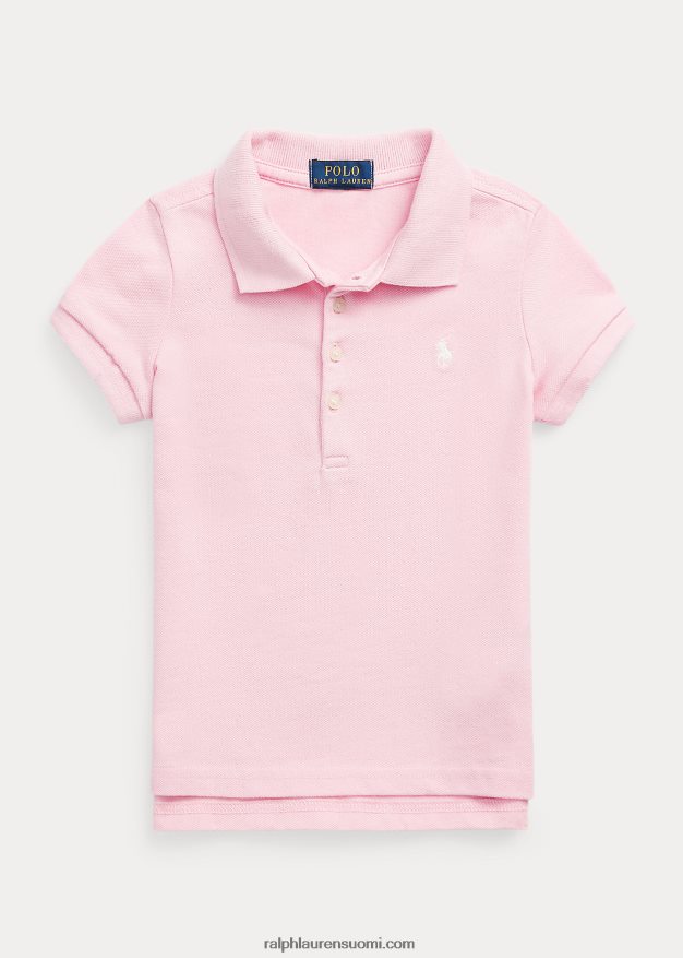 Ralph Lauren lapset joustava puuvillaverkkopaita 0Z24ZR6784 bristolin pinkki