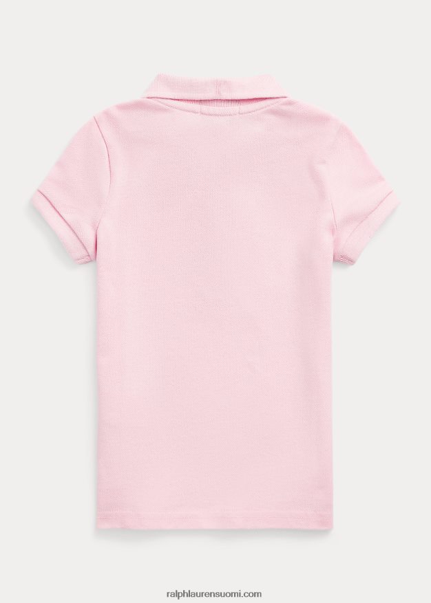Ralph Lauren lapset joustava puuvillaverkkopaita 0Z24ZR6784 bristolin pinkki
