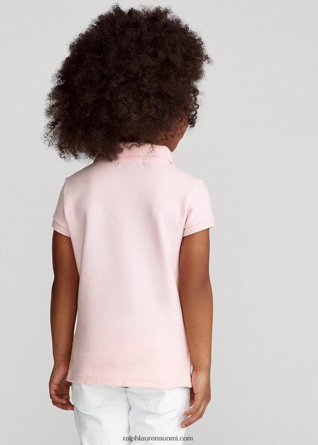 Ralph Lauren lapset joustava puuvillaverkkopaita 0Z24ZR6784 bristolin pinkki